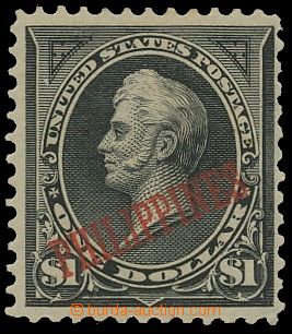 144703 - 1901 FILIPÍNY (Mi.218II), Perry $1 černá, vzácný II. ty