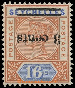144704 - 1901 SG.38a, Queen Victoria 3C/16C, inverted overprint type 