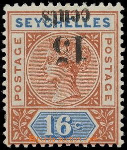 144705 - 1893 SG.18a, Queen Victoria 15C/16C, inverted overprint, ori