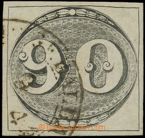 144707 - 1843 Mi.3, Číslice 90R, tzv. Volské oči, bezvadný kus s