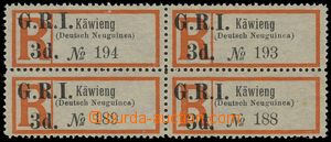 144709 - 1915 AUSTRALIAN OCCUPATION  Mi.16dII; SG.42, Reg label KÄVI