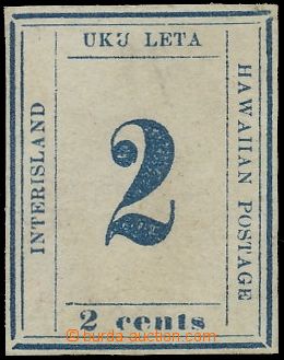 144726 - 1865 Mi.14; Sc.26, Číslice 2C tmavě modrá, se stopou po 