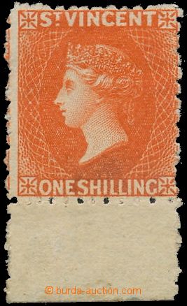 144740 - 1880 SG.31, Královna Viktorie 1Sh jasně oranžová, průsv