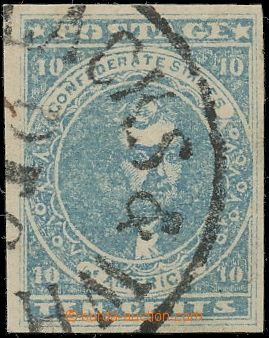 144784 - 1862 Sc.2, Jefferson 10C světle modrá, krásný kus s hezk