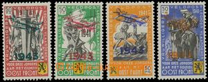 144796 - 1943 BELGIUM / FLEMISH LEGION  Mi.V-VIII, air-mail overprint