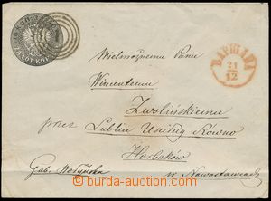 144830 - 1860 Mi.U7, postal stationery cover with printed stmp 10+1ko
