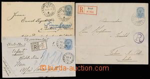 144847 - 1893-96 Mi.U37A, U39A+B,  comp. 3 pcs of postal stationery c