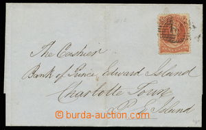 144856 - 1864 skládaný dopis zaslaný do Charlote Town, vyfr. zn. S