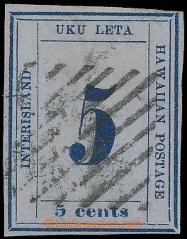 144876 - 1865 Mi.15; Sc.22, Číslice 5C modrá na namodralém papír