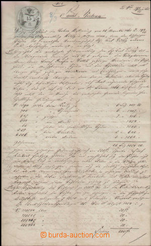 144897 - 1865 HABSBURG MONARCHY  lease contract with interesting jedn