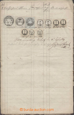 144898 - 1869 AUSTRIA-HUNGARY lease contract with 10 revenue 6 color 
