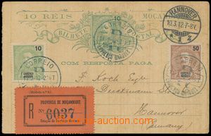 144902 - 1912 1. part from double PC sent as Registered to Germany, u