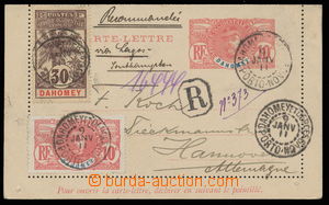 144925 - 1911 p.stat letter-card French colonial issue values 10c, se
