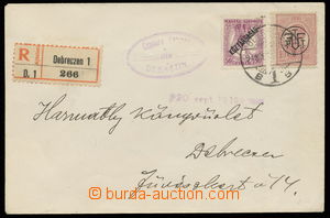 144963 - 1919 Reg letter with mixed franking stmp with overprint, Hun