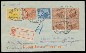 144995 - 1913 Reg letter to Bohemia franked by multicolor franking SG