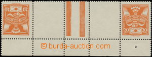 144999 -  Pof.148TBb, 20h orange, wide opposite facing pair, with low