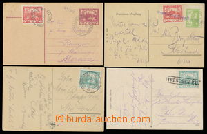 145031 - 1919 comp. 4 pcs of entires with Hradčany, 2x forerunner Hu
