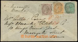145052 - 1866 dopis z Bengálska přes Bombay a Marseilles do Londýn