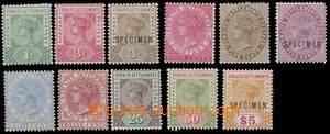 145069 - 1892-98 SG.95-105, Queen Victoria 1C-5$, 3x SPECIMEN incl. t