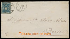 145093 - 1861 letter via Milan to Brescia with Sas.20,  Coat of arms 