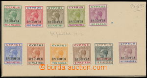 145102 - 1912 SG.74-84, Jiří V. ½Pia-45Pia, kompletní série 