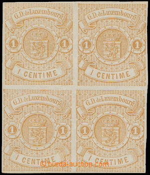 145112 - 1859 Mi.3, Coat of arms 1C, block of four, very fine piece w