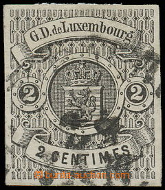 145113 - 1859 Mi.4, Coat of arms 2C black, with black CDS, very fine,