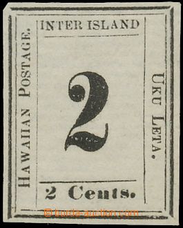 145124 - 1859 Mi.10cx, Číslice 2C černá, na žebrovaném papíru,
