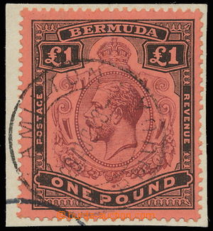 145171 - 1918-22 SG.55, Jiří V. £1 purpurová / černá na če
