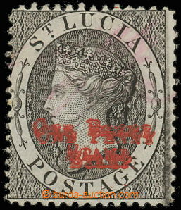 145174 - 1881 SG.F7a, fiskální známka 1P černá s přetiskem pro 