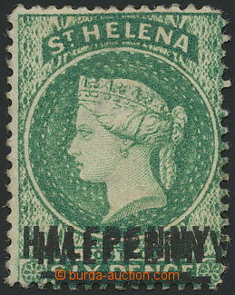 145177 - 1884-94 SG.34b, Queen Victoria 6P green with double black ov