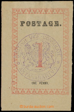145181 - 1886 BRITISH CONSULAR MAIL  SG.14a, 1P red, type I. POSTAGE.