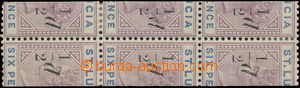 145190 - 1891-92 SG.54, půlená zn. Královna Viktorie 6P fialová /
