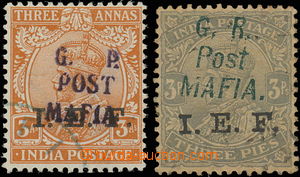 145200 - 1915-17 MAFIA ISLAND  SG.M38, M43, stamps for Indický exped