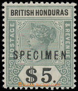 145220 - 1899 SG.65, Queen Victoria 5$ green / black, SPECIMEN, very 