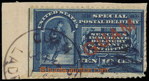 145221 - 1899 Sc.E1, SPECIAL DELIVERY 10C with red overprint GUAM, on