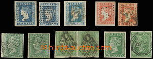 145228 - 1854 comp. 11 pcs of stamps, SG.2 2x, 8, 12, 14, 31 4x and p