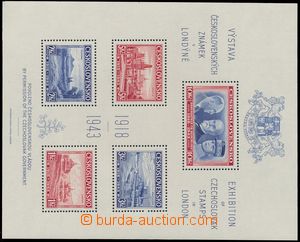 145799 - 1943 Exile issue, AS1, London MS, nice quality, c.v.. 500CZK