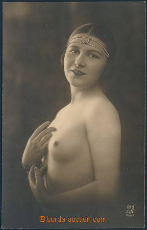 146197 - 1925 EROTIKA  nahá dívka s diadémem, Made in France; bez 
