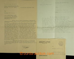 146213 - 1953 VĚZNICE OSTROV  úřední dopis s obsahem, DR OSTROV U