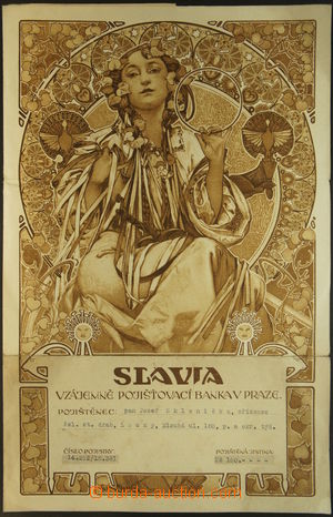 146219 - 1921 MUCHA Alfons (1860–1939), covering sheet contract/-s 