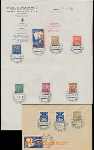 146293 - 1931 sestava dopisu a nálepního listu na hlavičkovém pap