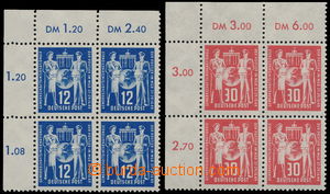 146318 - 1949 Mi.243-44, hodnoty 12Pf a 30Pf, ve 4-blocích; kat. 92