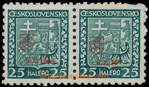 146405 - 1938 BAZOVSKÉHO PŘETISK  ZT Pof.251, Znak 25h zelená, vod