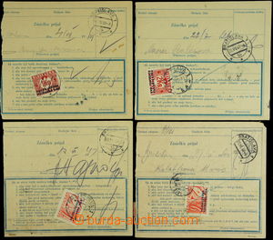 146419 - 1941-44 comp. 4 pcs of larger parts of dispatch-note from do