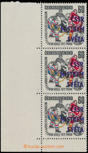 146520 - 1972 Pof.1961DV, ČSSR mistrem světa, rohová 3-páska s DV