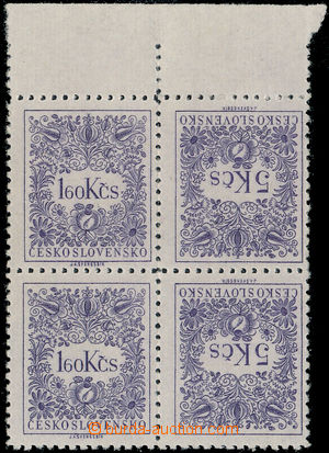 146593 - 1954 Pof.D88+D91TB, Postage due stmp - die-stamping  1,60Kč