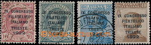146635 - 1922 Mi.153-156, přetisk 9. filatelistický kongres, kat. 1