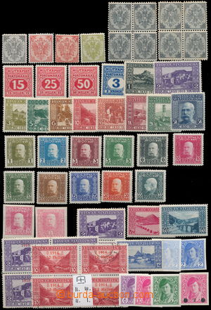146636 - 1879-1918 sestava známek, sérií a 4-bloků, mj. Mi.90, 4-