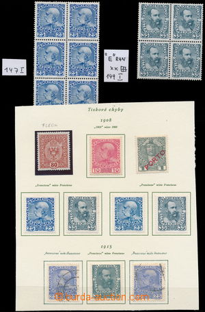 146696 - 1908-16 sestava chybotisků, uloženo na zásobníkové kart